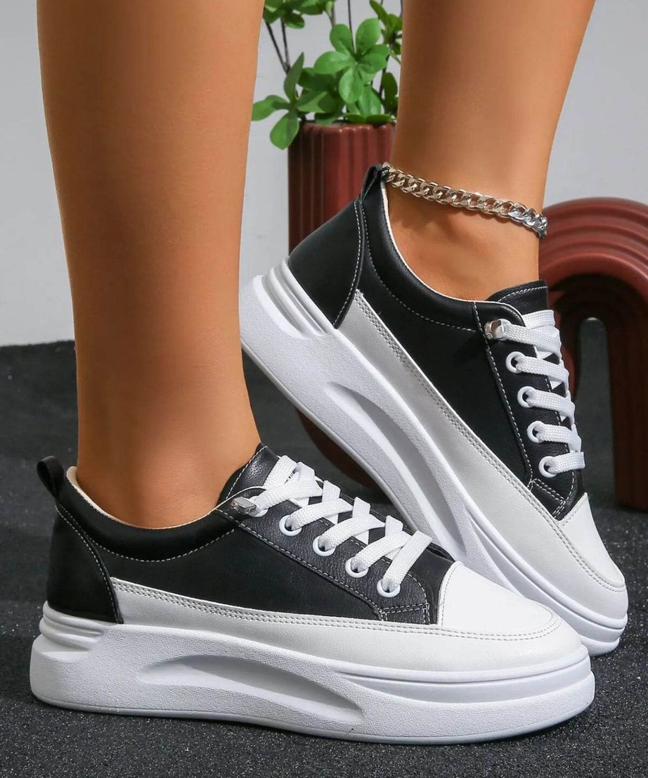 Lace Up Platform Sneakers - ELY VESSA LLC