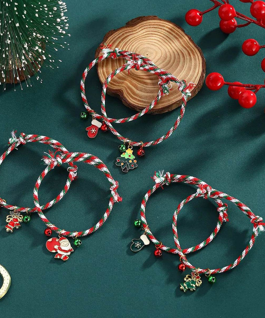Christmas Charm Braided Rope Bracelet - ELY VESSA LLC
