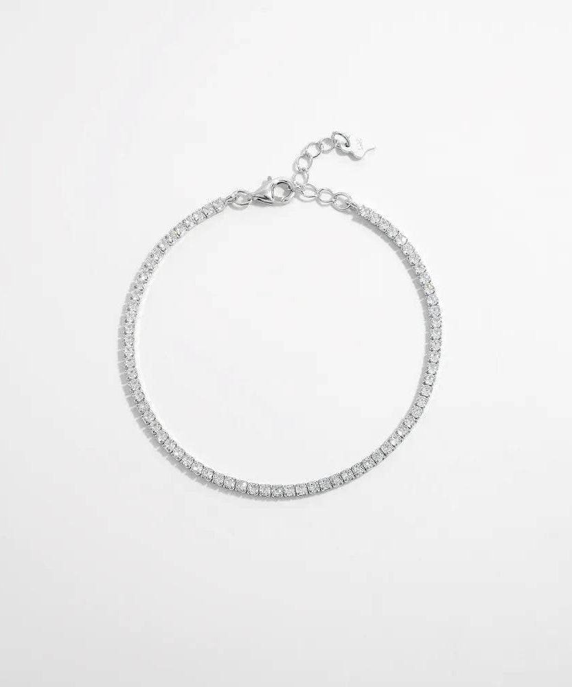 925 Sterling Silver Inlaid Zircon Bracelet - ELY VESSA LLC