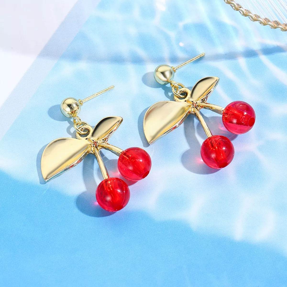 18K Gold-Plated Cherry Earrings - ELY VESSA LLC
