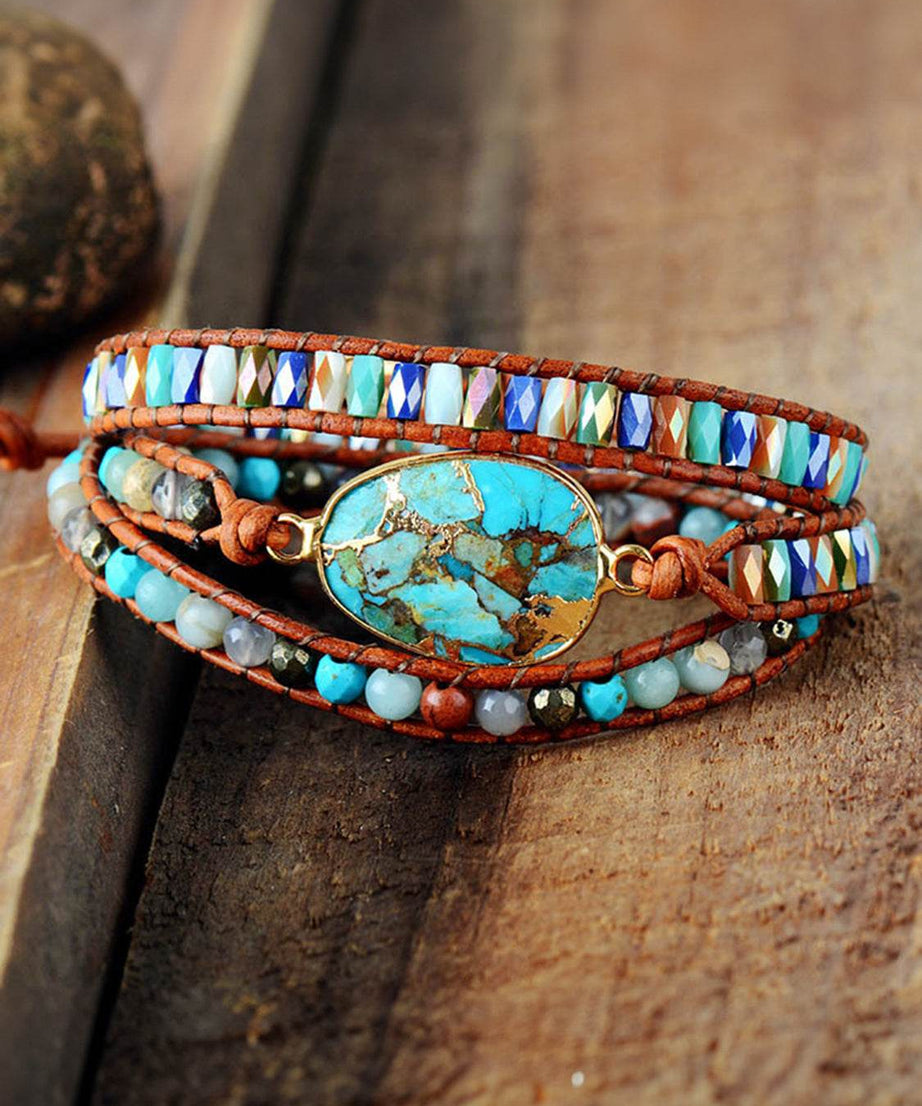 Triple-Layer Natural Stone Bracelet - ELY VESSA LLC