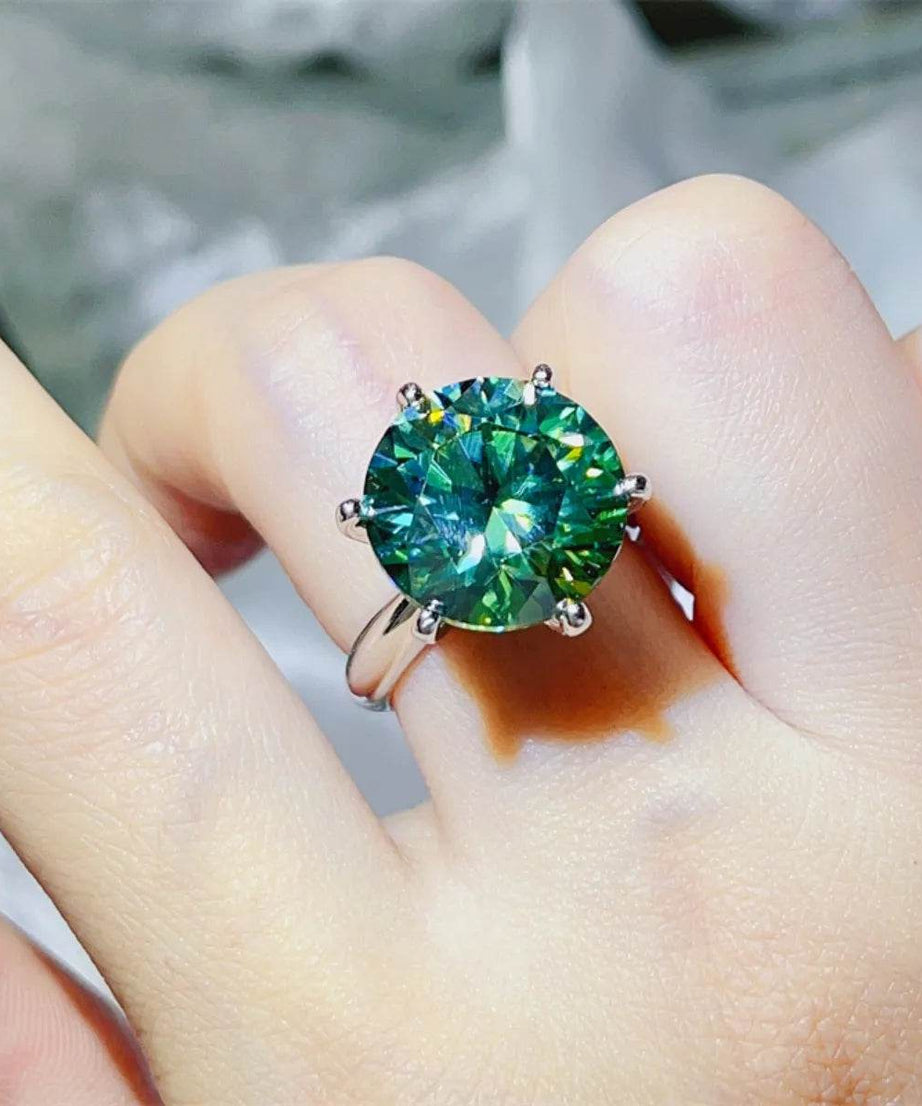 10 Carat Moissanite 925 Sterling Silver Ring - ELY VESSA LLC