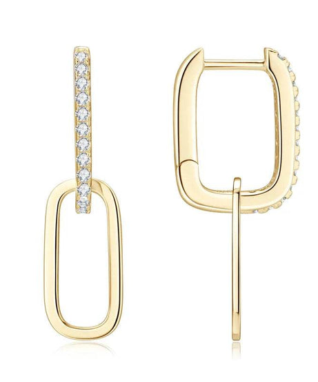 925 Sterling Silver Moissanite Earrings - ELY VESSA LLC