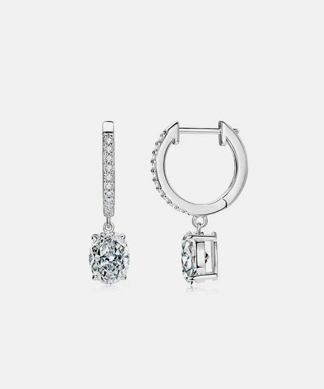 3 Carat Moissanite 925 Sterling Silver Earrings - ELY VESSA LLC