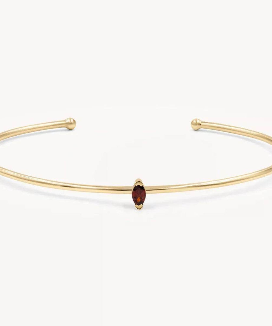 18K Gold-Plated Open Cuff Bracelet - ELY VESSA LLC