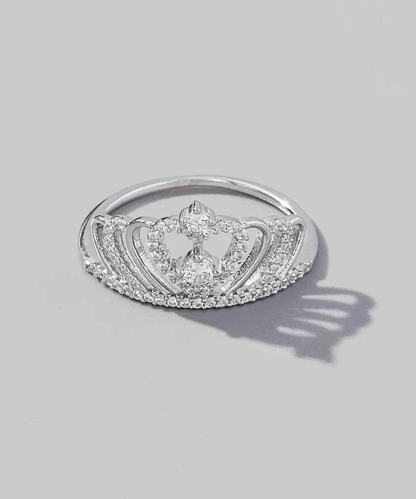 Crown Shape Zircon 925 Sterling Silver Ring - ELY VESSA LLC