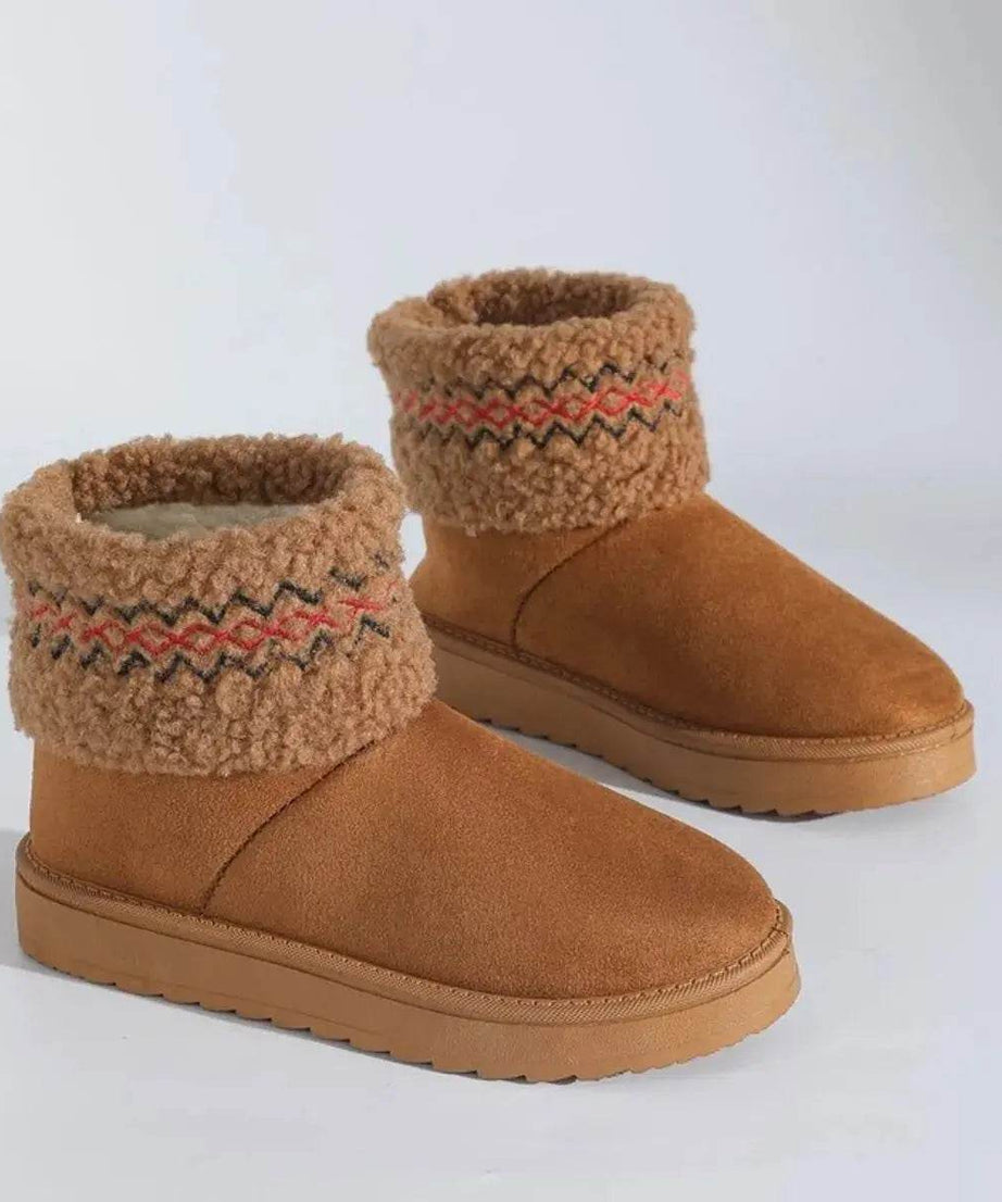 Round Toe Platform Boots - ELY VESSA LLC