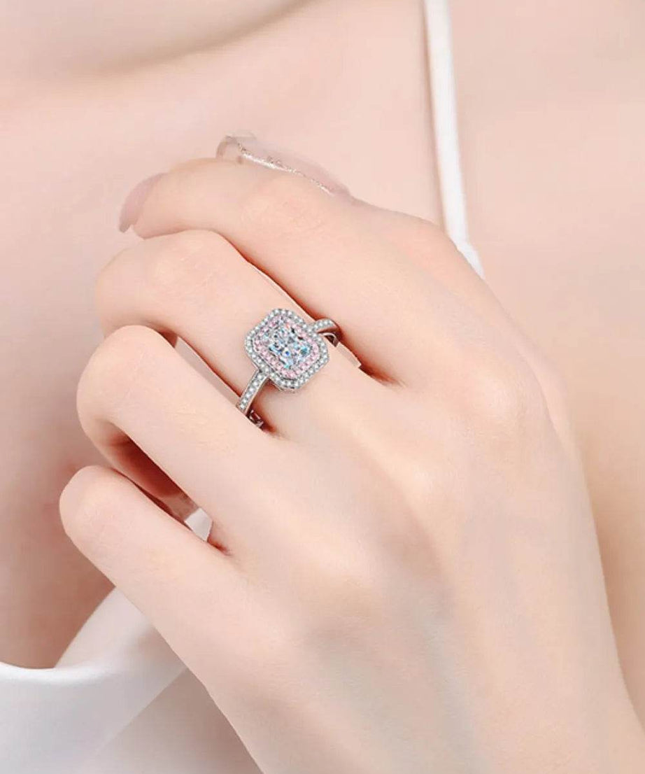 1 Carat Moissanite 925 Sterling Silver Ring - ELY VESSA LLC