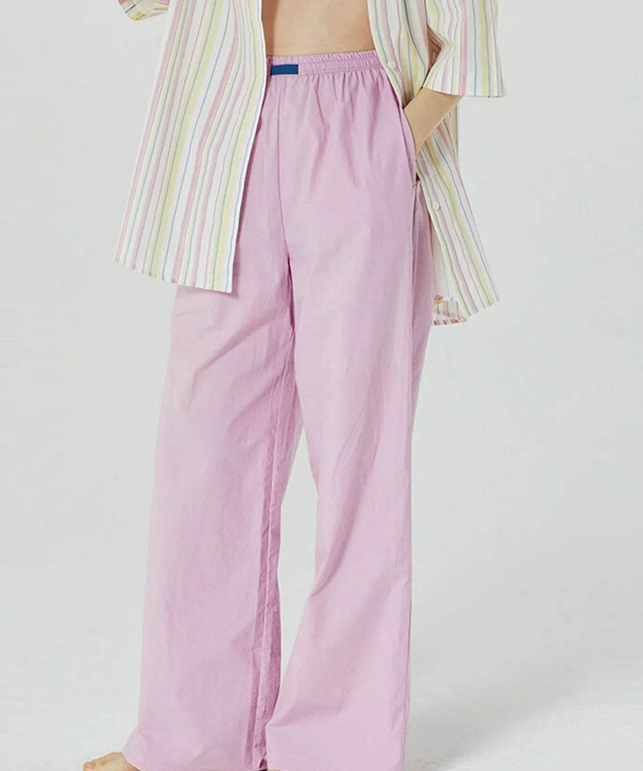 Elastic Waist Wide Leg Pants - ELY VESSA LLC