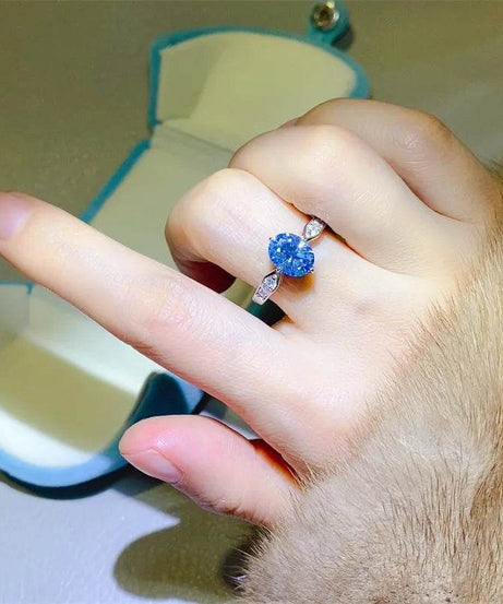 2 Carat Moissanite 925 Sterling Silver Ring - ELY VESSA LLC