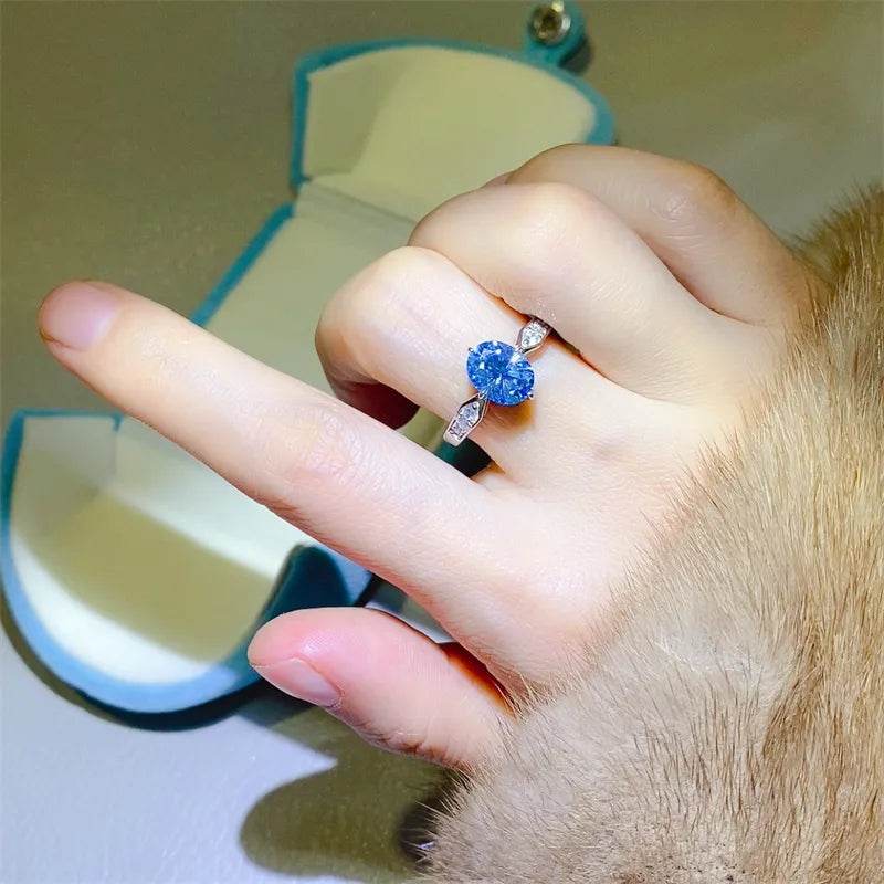 2 Carat Moissanite 925 Sterling Silver Ring - ELY VESSA LLC