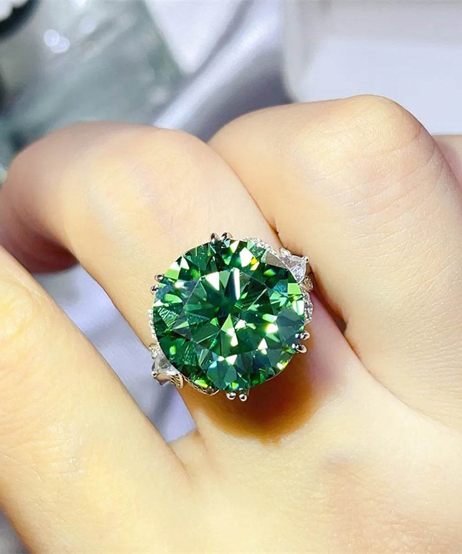 10 Carat Moissanite 925 Sterling Silver Ring - ELY VESSA LLC