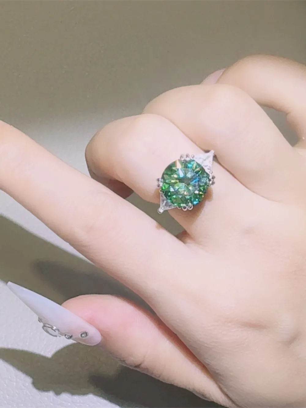 5 Carat Moissanite 925 Sterling Silver Ring - ELY VESSA LLC