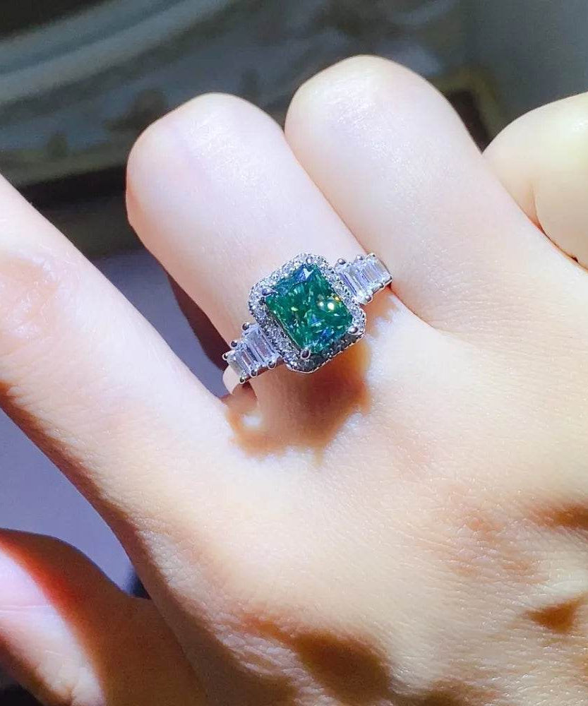 2 Carat Moissanite 925 Sterling Silver Ring - ELY VESSA LLC