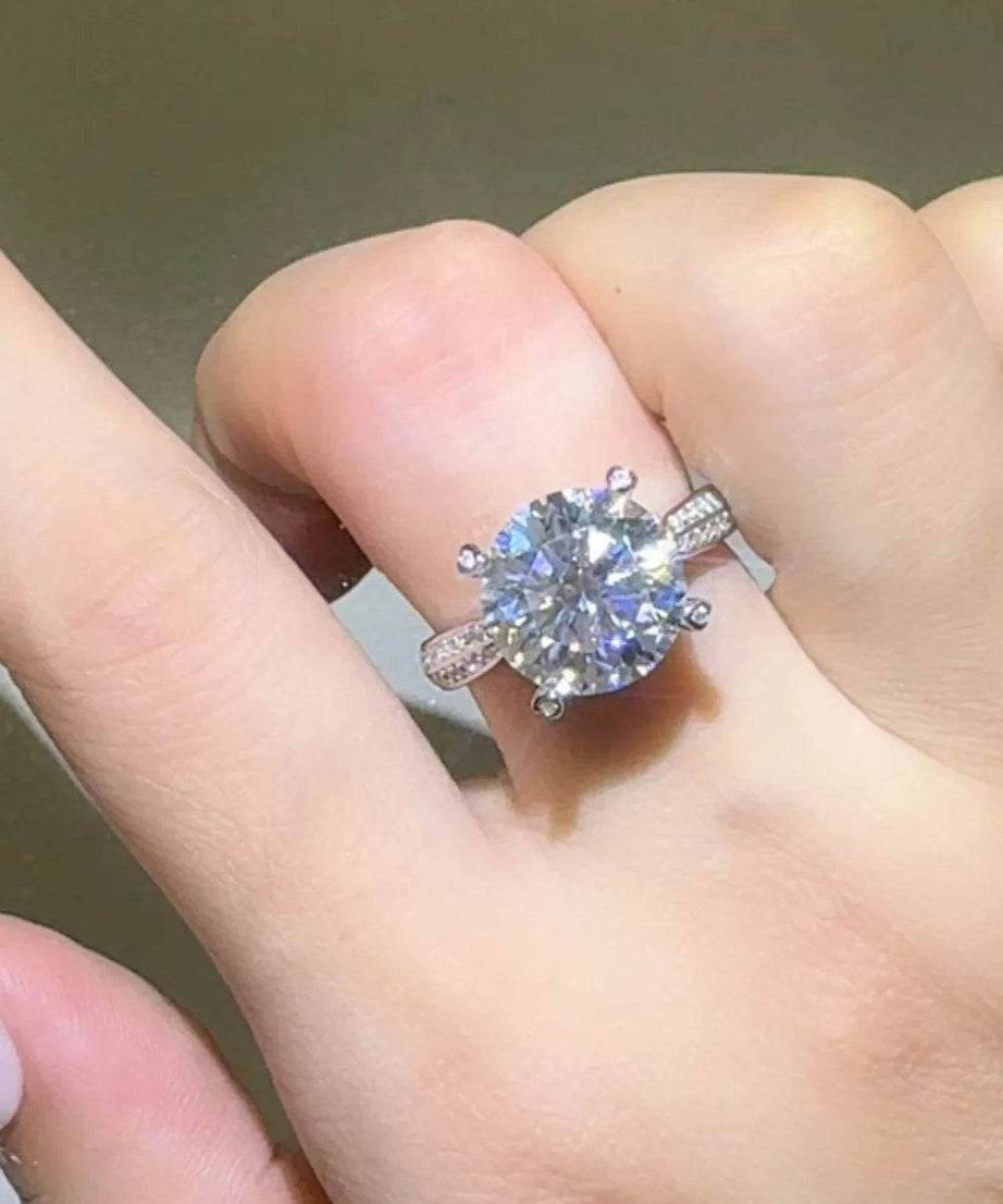 5 Carat Moissanite 925 Sterling Silver Ring - ELY VESSA LLC