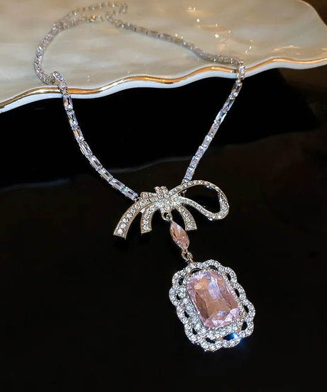 Alloy Crystal Geometric Pendant Necklace - ELY VESSA LLC