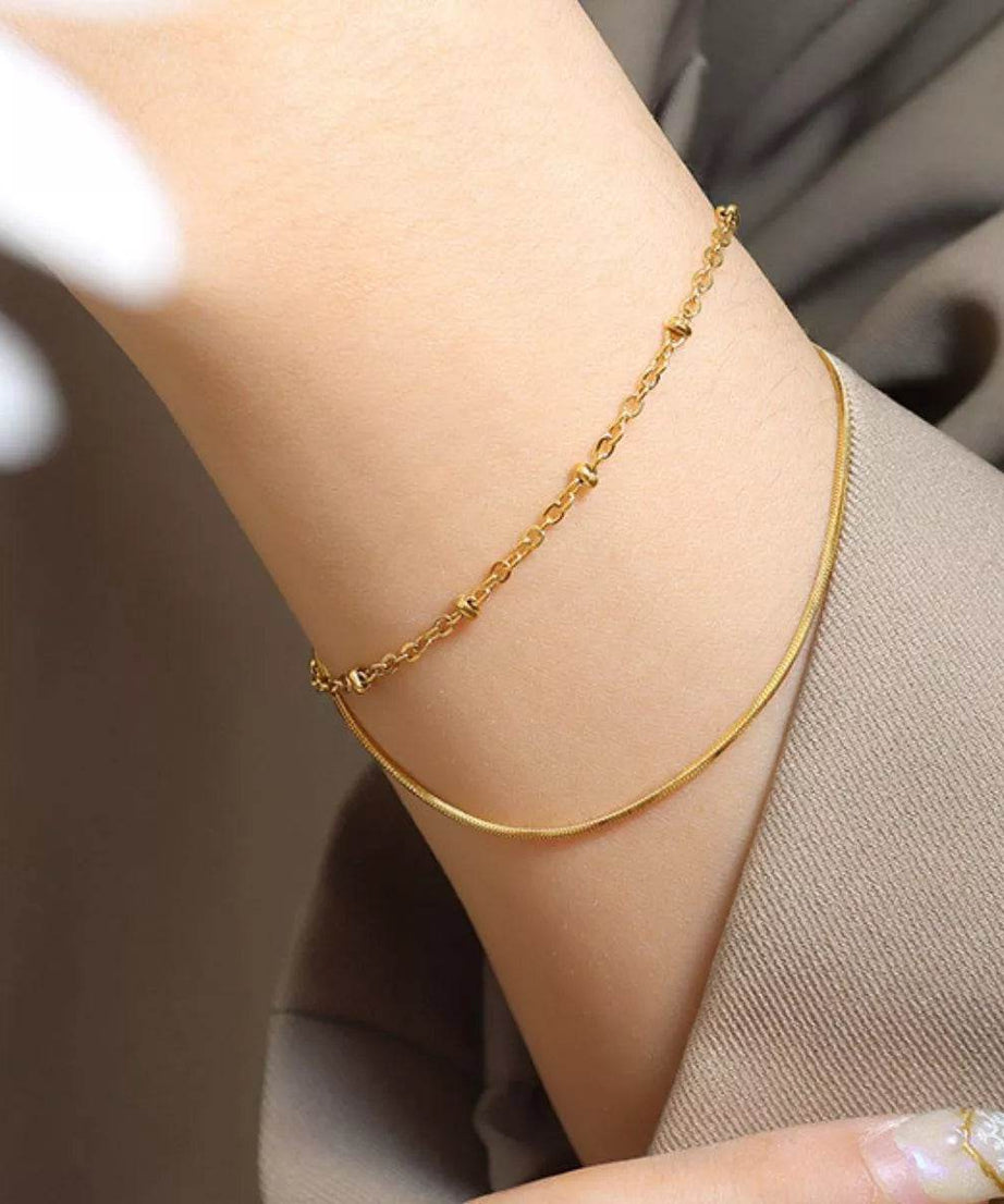 Titanium Steel Double Layered Bracelet - ELY VESSA LLC