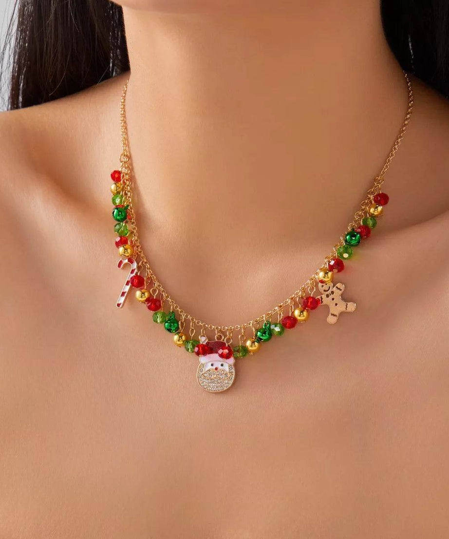 18K Gold-Plated Christmas Charm Necklace - ELY VESSA LLC