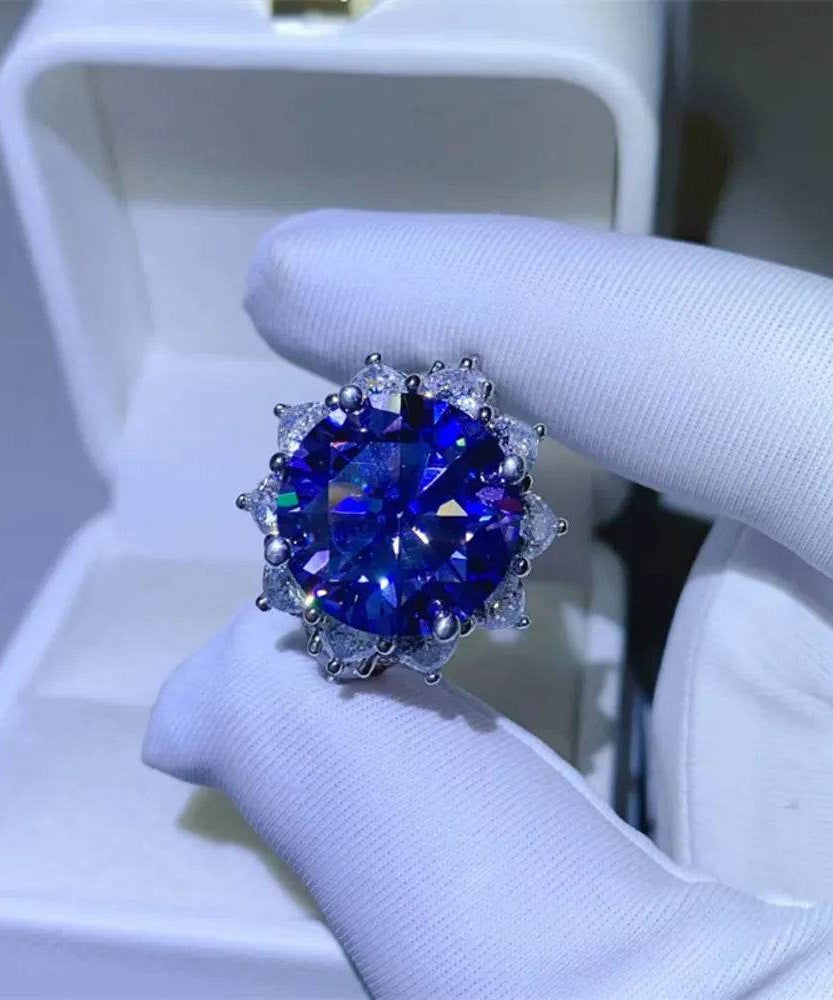10 Carat Moissanite 925 Sterling Silver Ring - ELY VESSA LLC