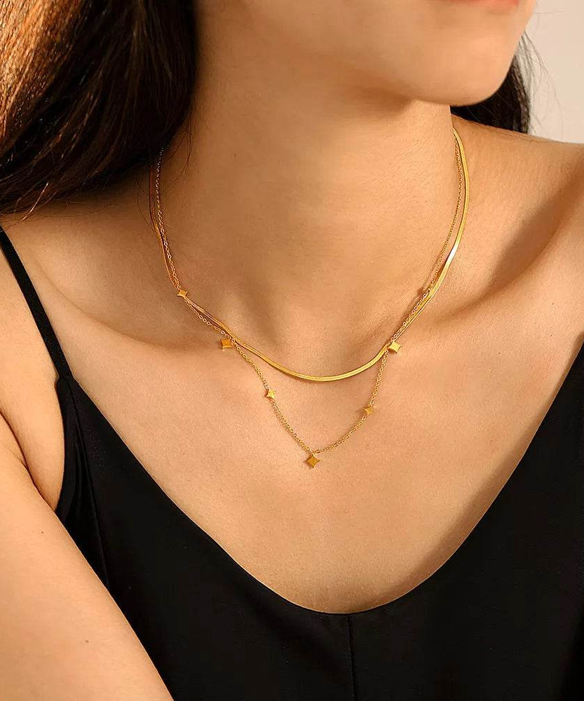 18K Gold-Plated Minimalist Necklace - ELY VESSA LLC