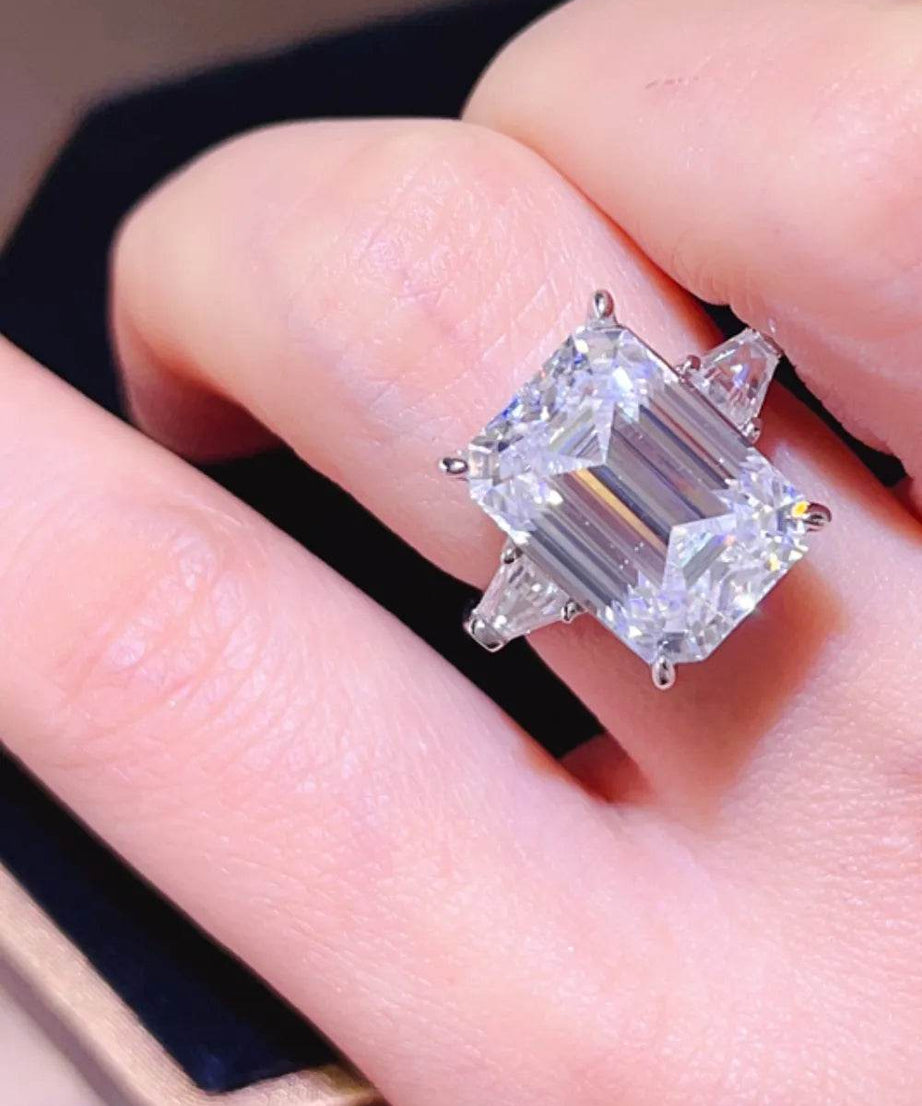 5 Carat Moissanite 925 Sterling Silver Ring - ELY VESSA LLC