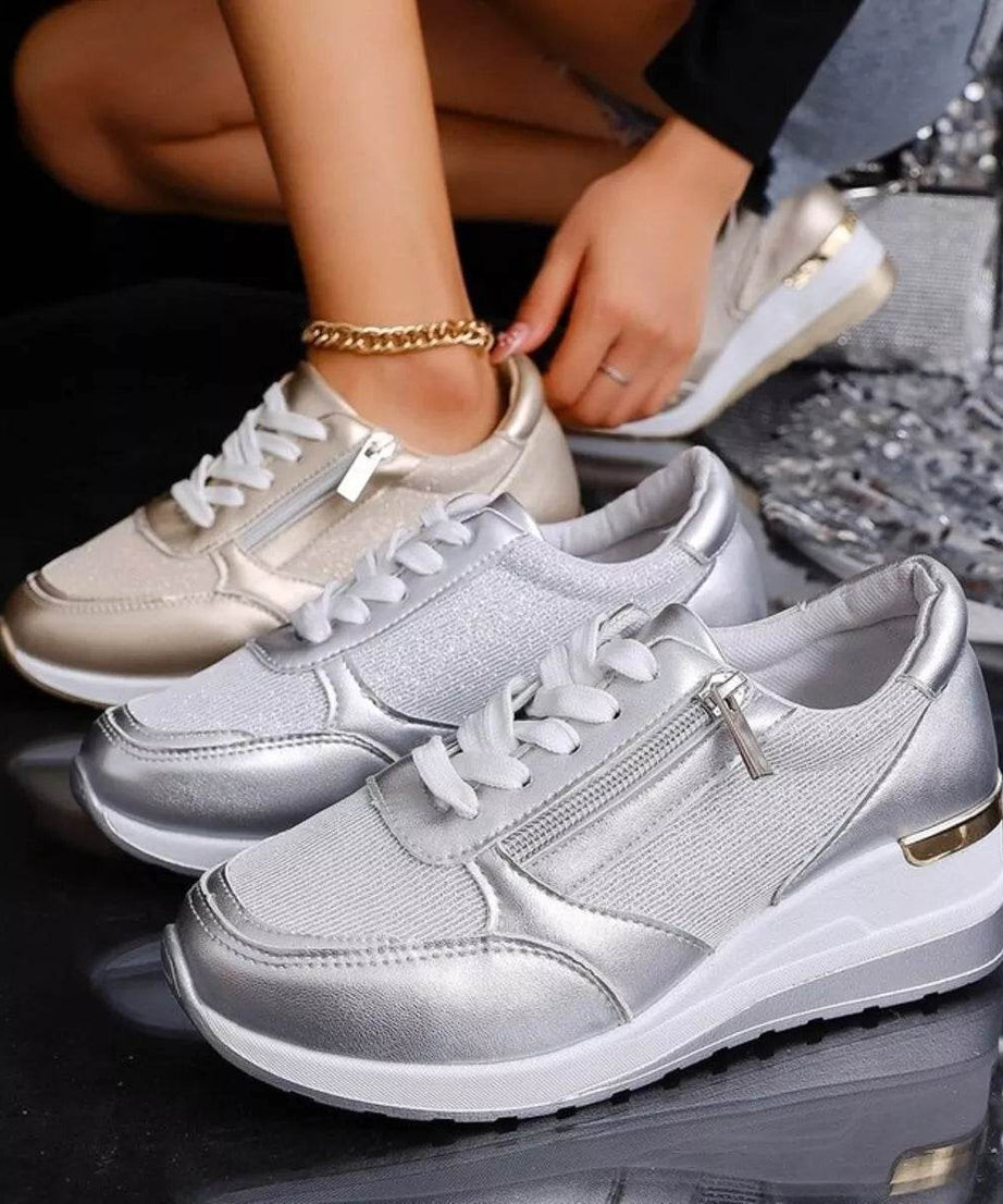 Lace Up Wedge Athletic - ELY VESSA LLC