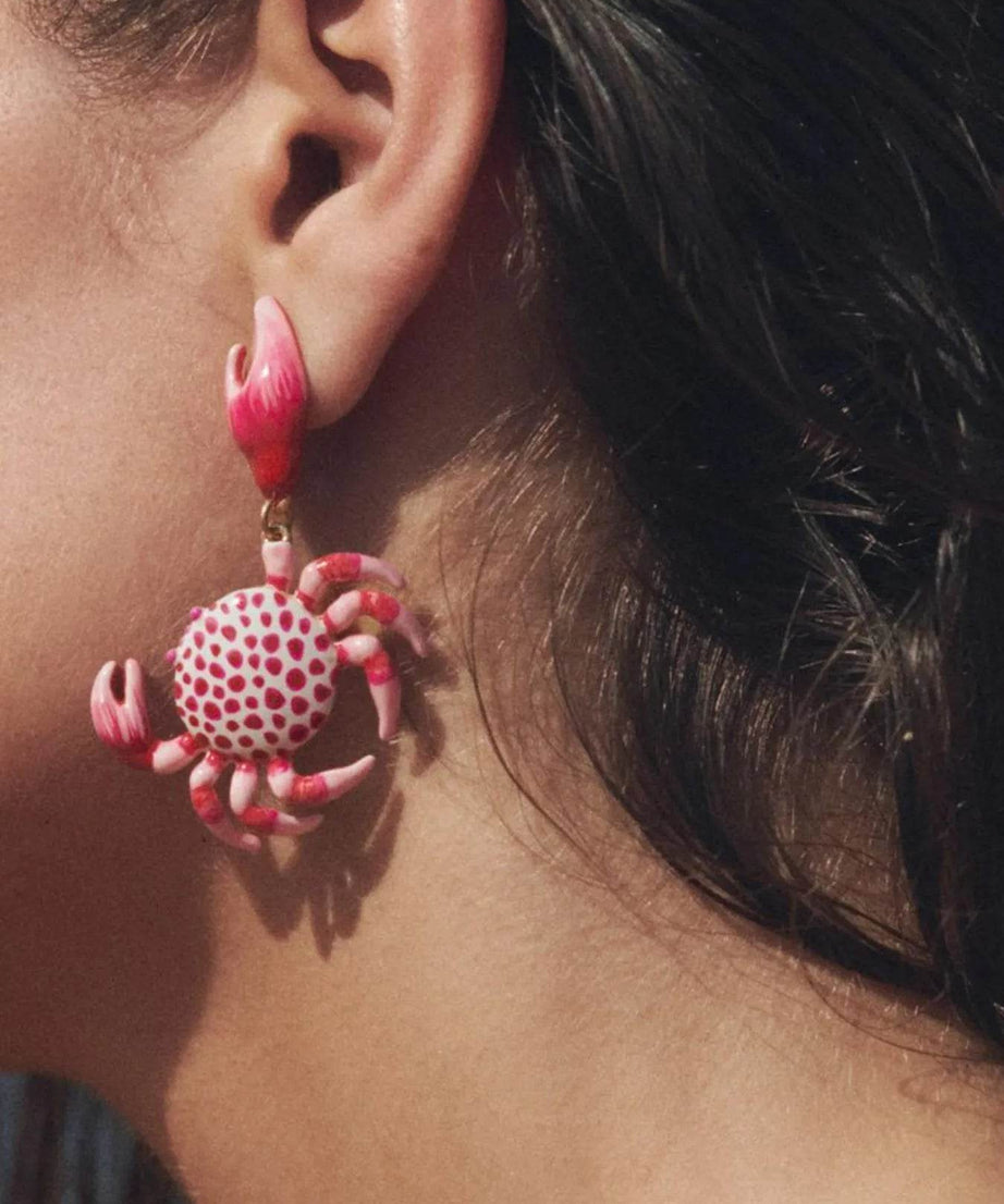 Alloy Crab-Shaped Earrings - ELY VESSA LLC
