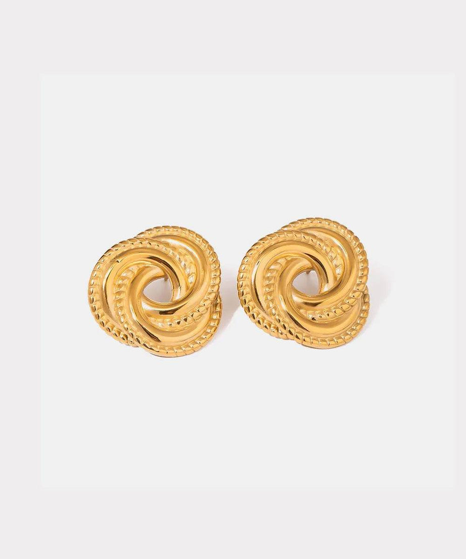 Stainless Steel Volution Stud Earrings - ELY VESSA LLC