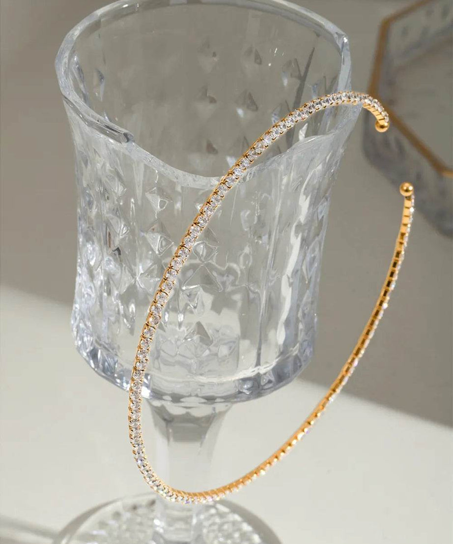 Stainless Steel Inlaid Zircon Necklace - ELY VESSA LLC