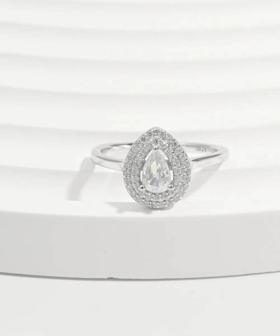 925 Sterling Silver Inland Zircon Ring - ELY VESSA LLC