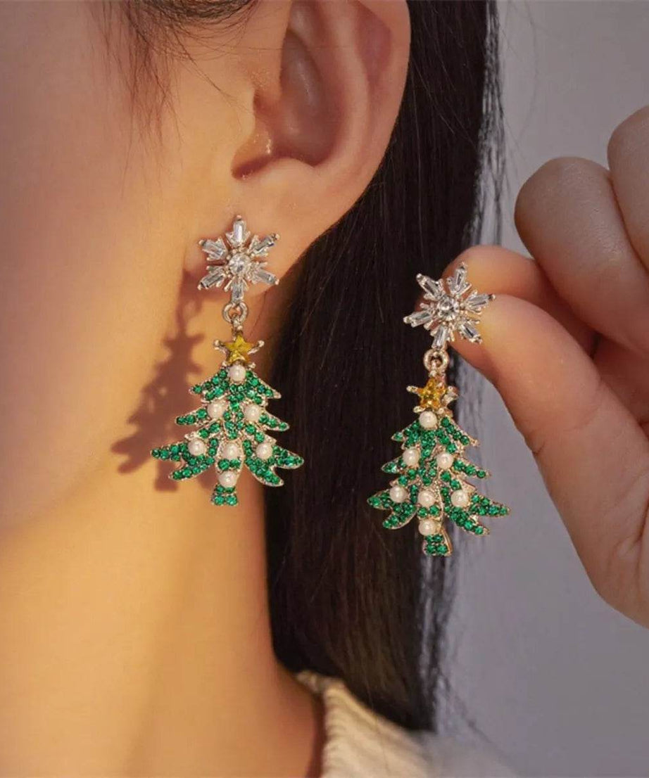 Christmas Tree Drop Earrings - ELY VESSA LLC