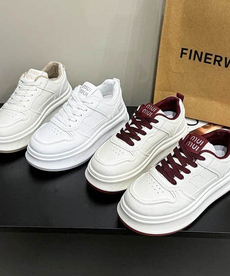 Round Toe Platform Sneakers - ELY VESSA LLC
