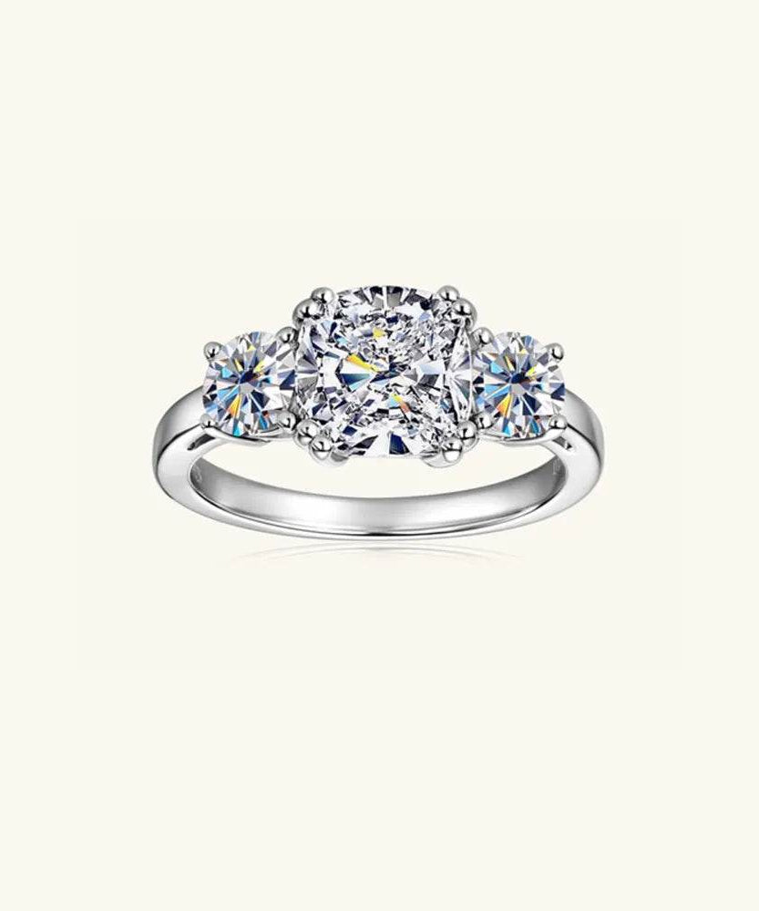 3.5 Carat Moissanite 925 Sterling Silver Ring - ELY VESSA LLC