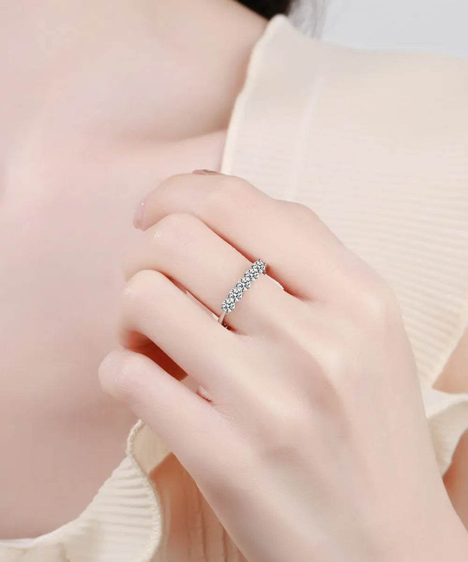 925 Sterling Silver Moissanite Ring - ELY VESSA LLC