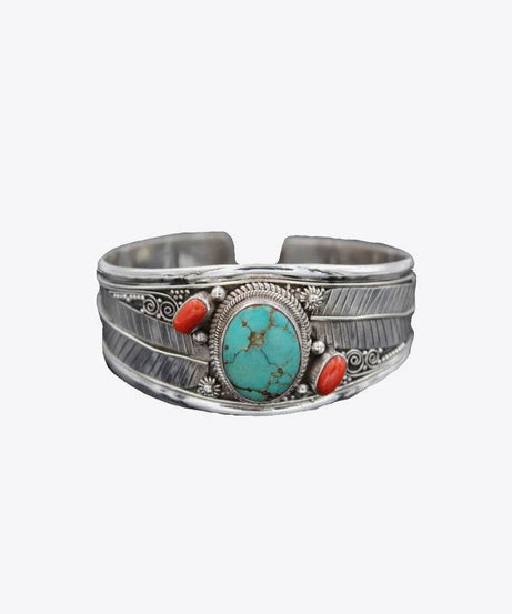 Turquoise Open Bracelet - ELY VESSA LLC