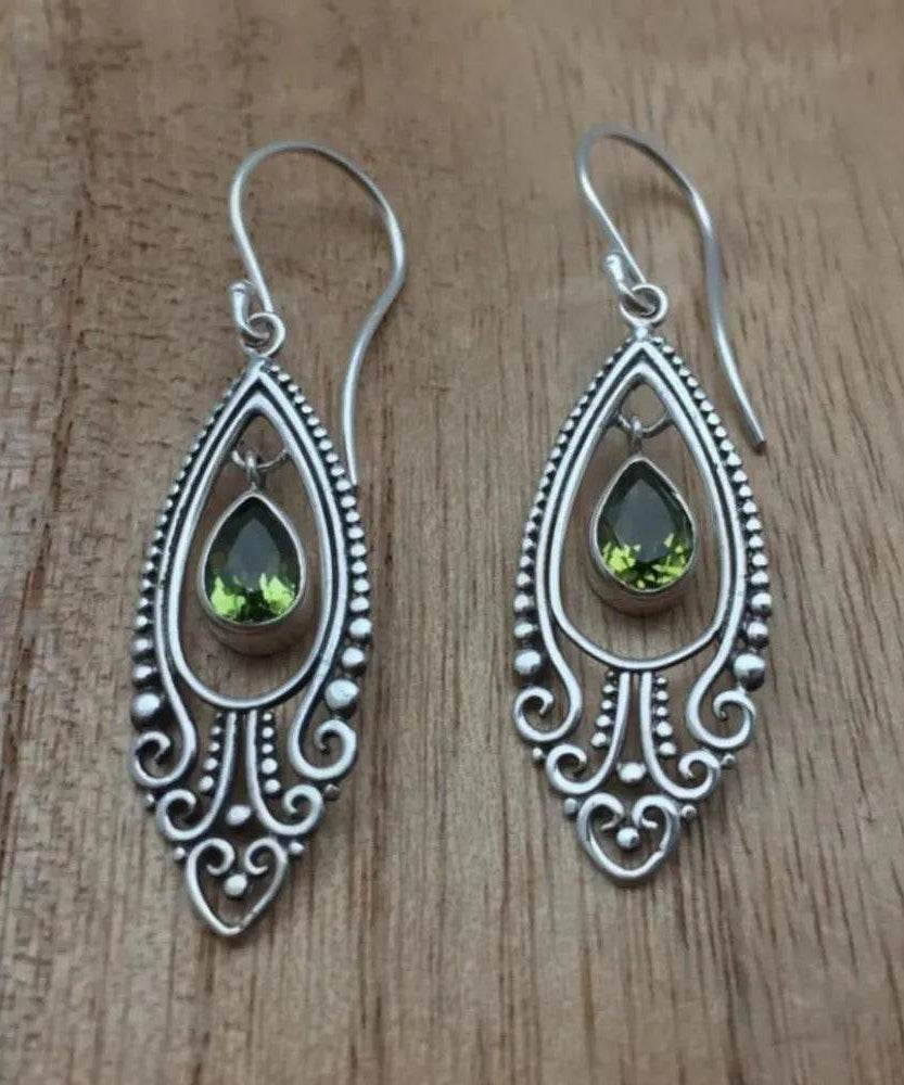 Alloy Rhinestone Cutout Earrings - ELY VESSA LLC