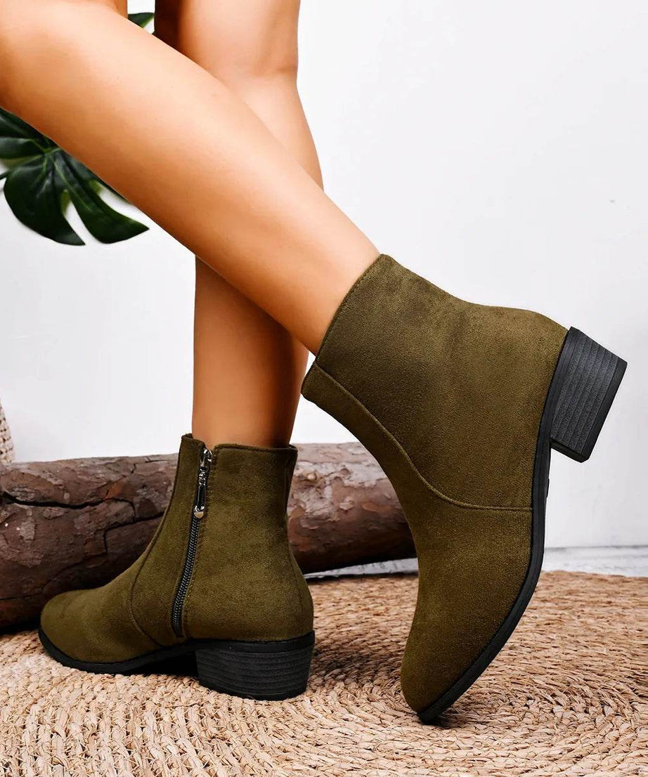 Block Heels Chelsea Boots - ELY VESSA LLC