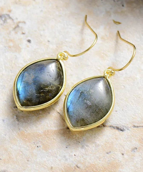 Copper Stone Teardrop Earrings - ELY VESSA LLC