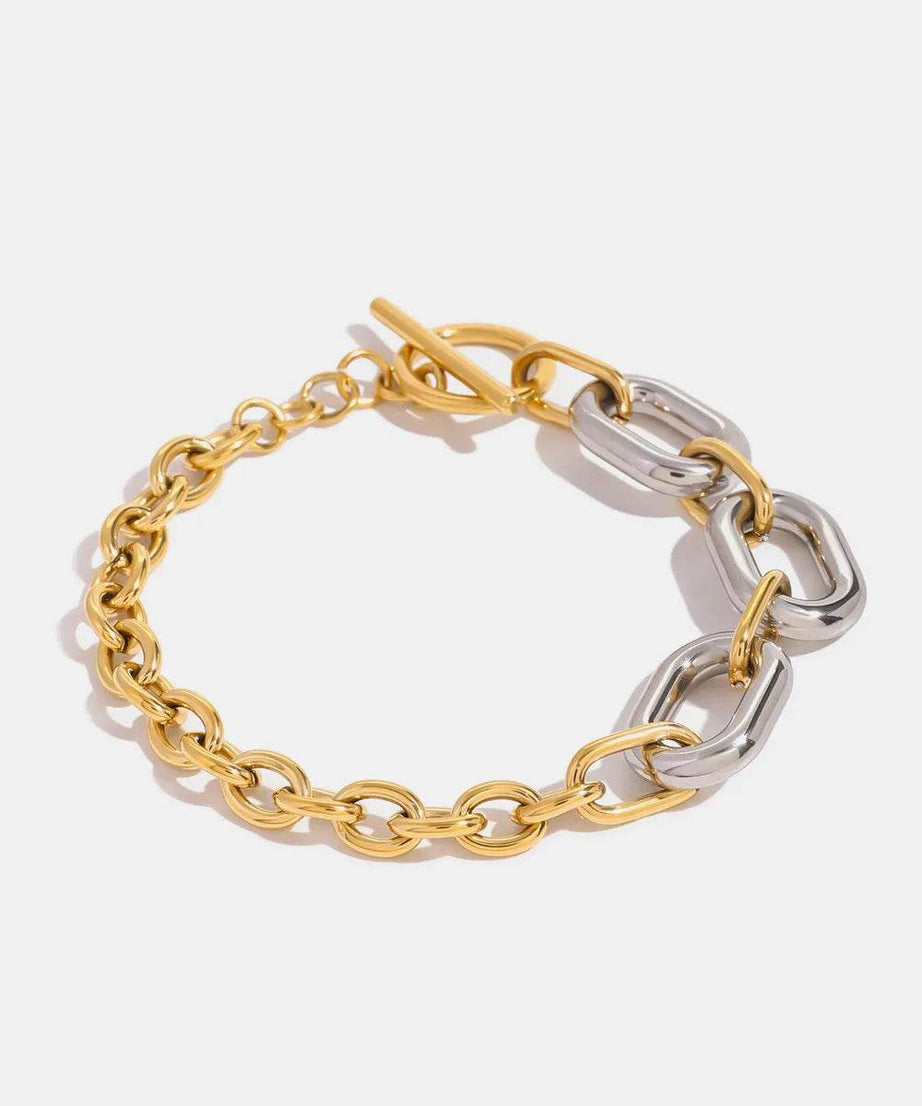 18K Gold-Plated Stainless Steel Chain Bracelet - ELY VESSA LLC