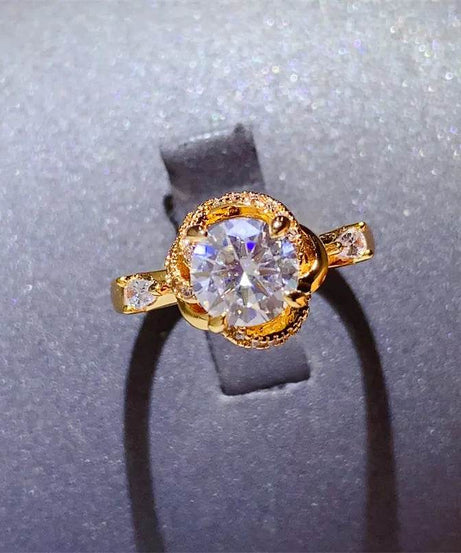 1 Carat Moissanite Zircon 925 Sterling Silver Ring - ELY VESSA LLC