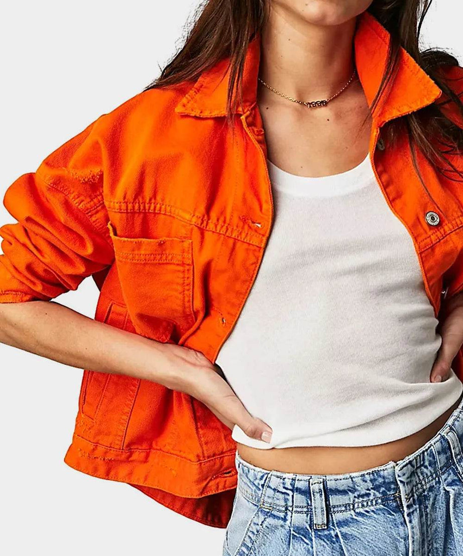 Button Up Long Sleeve Denim Jacket - ELY VESSA LLC
