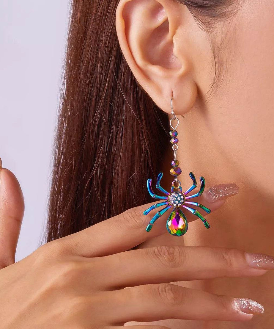 Colorful Spider Drop Earrings - ELY VESSA LLC