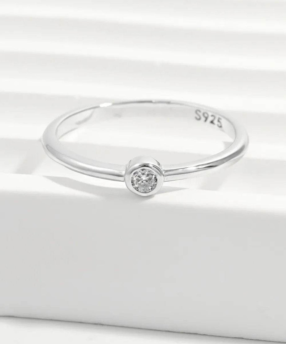 925 Sterling Silver Inland Zircon Ring - ELY VESSA LLC