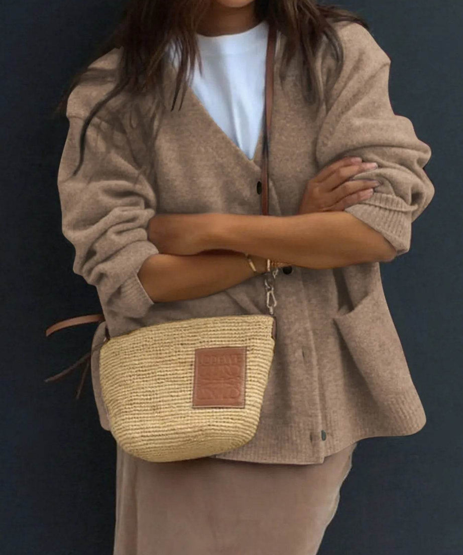 Button-Front Long Sleeve Cardigan - ELY VESSA LLC