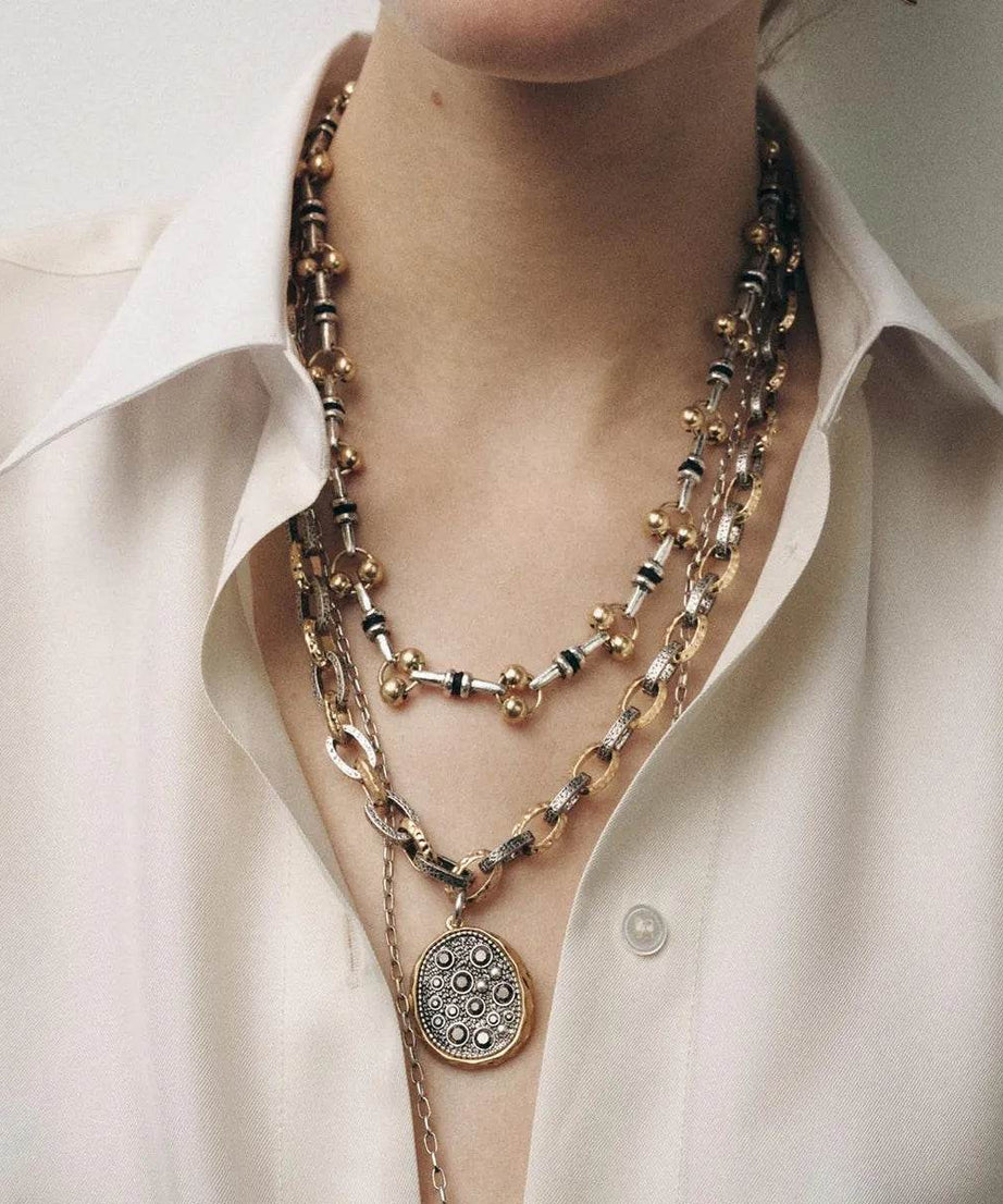 3 Piece Stainless Steel Pendant Necklace - ELY VESSA LLC