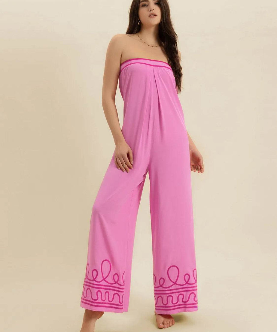 Wide Leg Tube Jumpsuit - ELY VESSA LLC