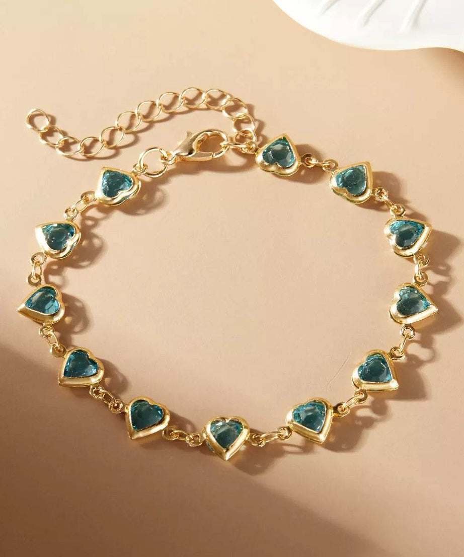 18K Gold-Plated Heart Bracelet - ELY VESSA LLC