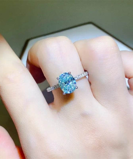2 Carat Moissanite Zircon 925 Sterling Silver Ring - ELY VESSA LLC