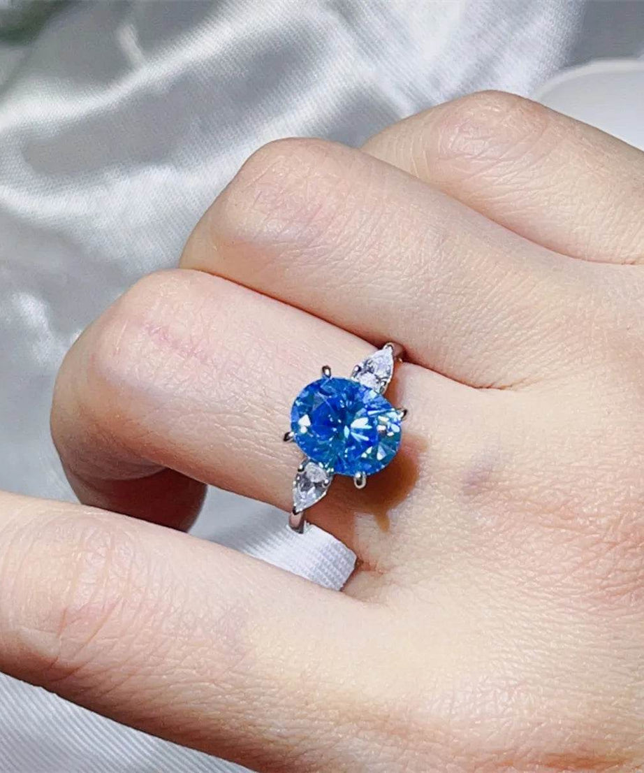 3 Carat Moissanite 925 Sterling Silver Ring - ELY VESSA LLC