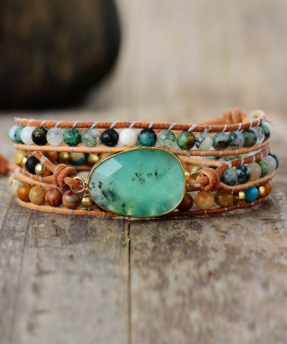 Natural Stone & Agate Layered Bracelet - ELY VESSA LLC